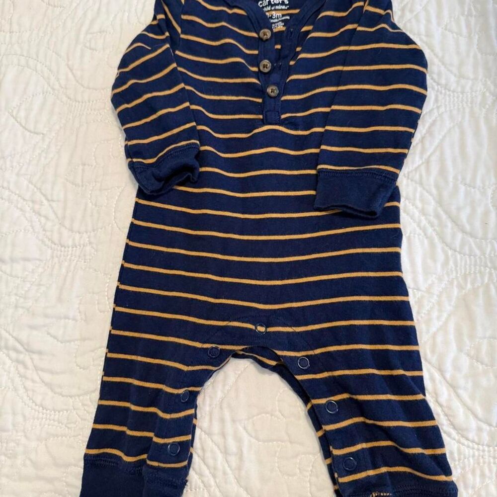 Carter-s Navy and Blue Sleepsuits